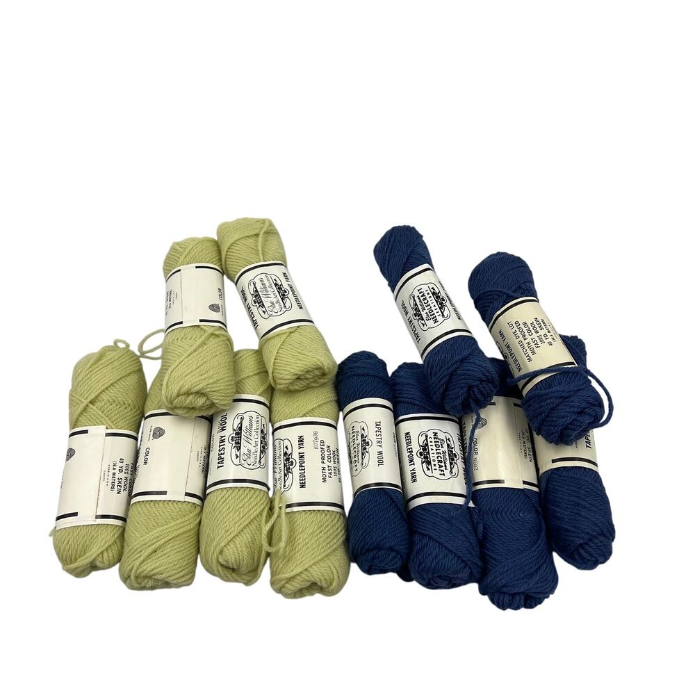 Vintage Tapestry Pure‎ Wool Needlecraft Creation Elsa Williams Yarn 12 Skeins